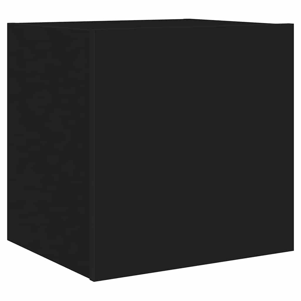 Zidni TV ormarići s LED svjetlima 2 kom crni 40,5 x 35 x 40 cm