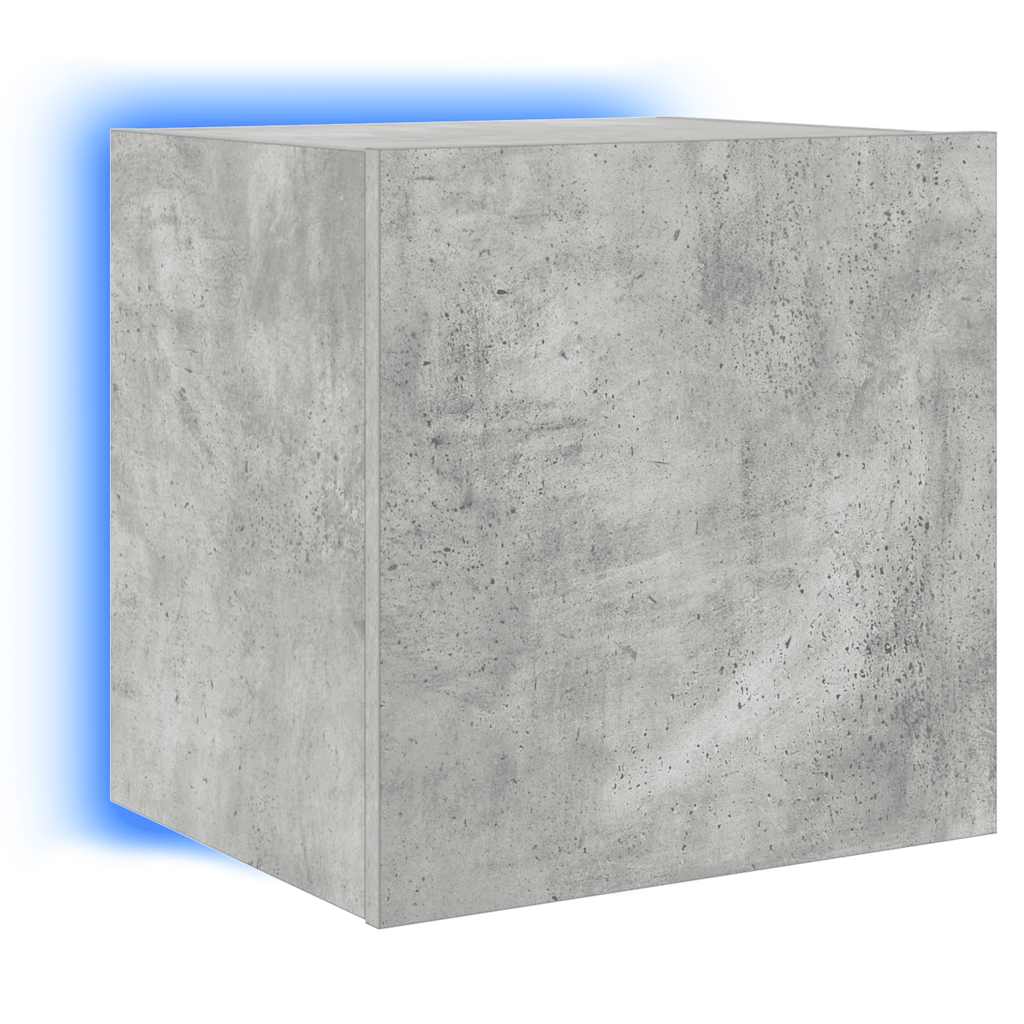 Zidni TV ormarići LED 2 kom siva boja betona 40,5 x 35 x 40 cm