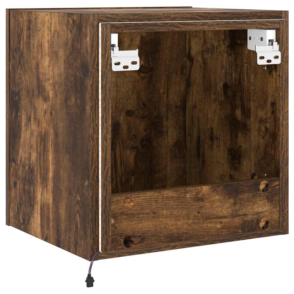 Zidni TV ormarići LED 2 kom boja dimljenog hrasta 40,5x35x40 cm