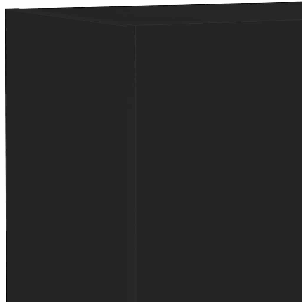 Zidni TV ormarić s LED svjetlima crni 40,5x35x80 cm
