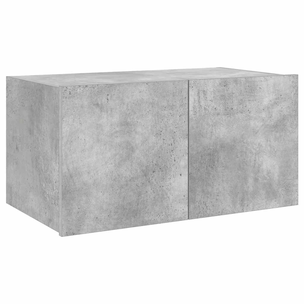 TV ormarić s LED svjetlima siva boja betona 60x35x31 cm