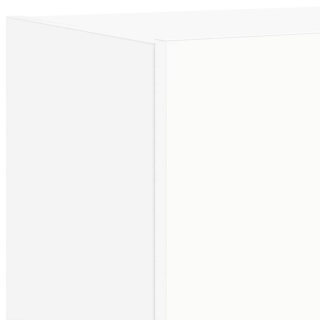 Zidni TV ormarić s LED svjetlima bijeli 80x35x31 cm