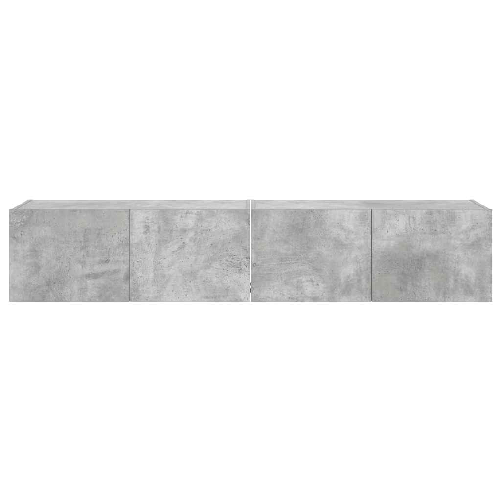 Zidni TV ormarići LED 2 kom boja betona 80x35x31 cm