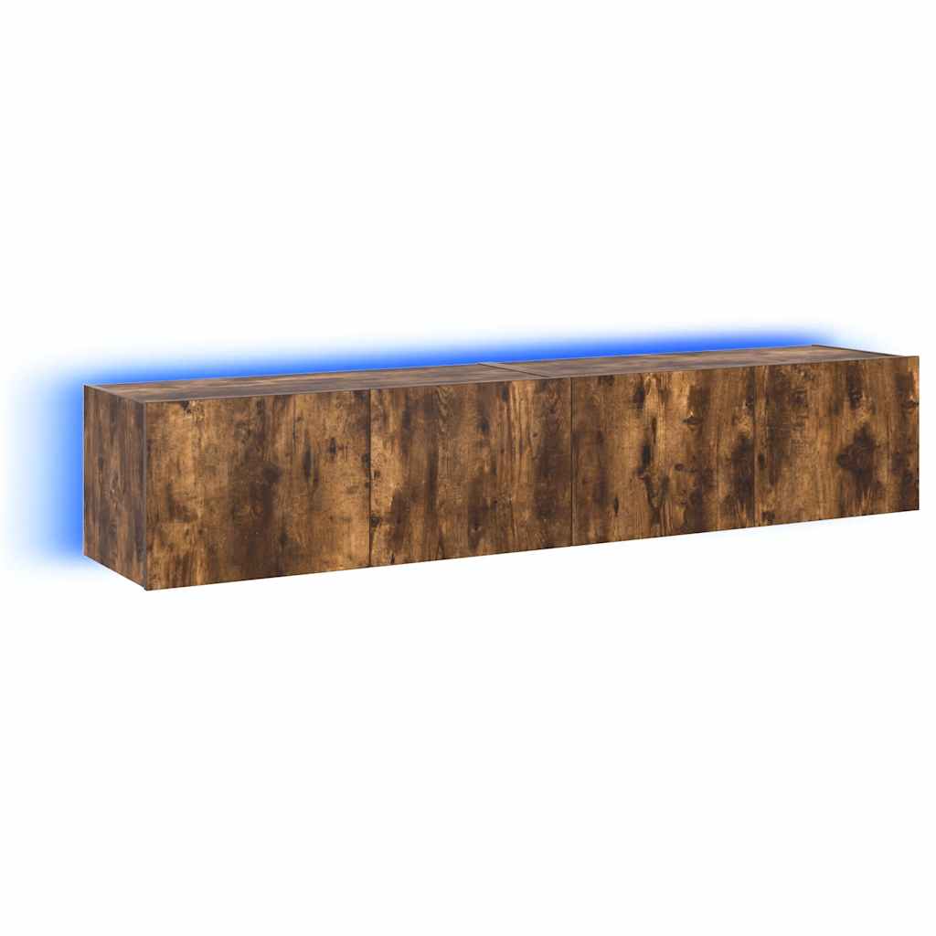 Zidni TV ormarići LED 2 kom boja hrasta 80x35x31 cm