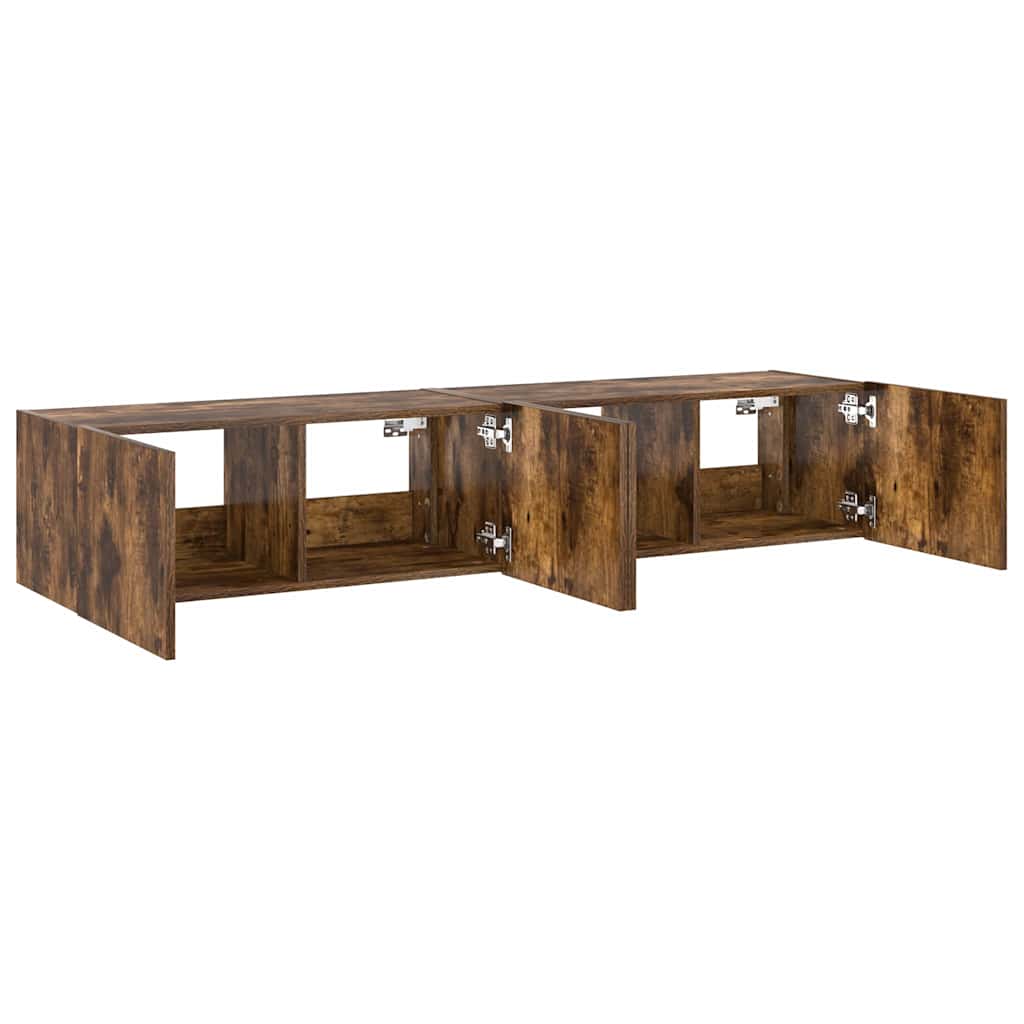 Zidni TV ormarići LED 2 kom boja hrasta 80x35x31 cm