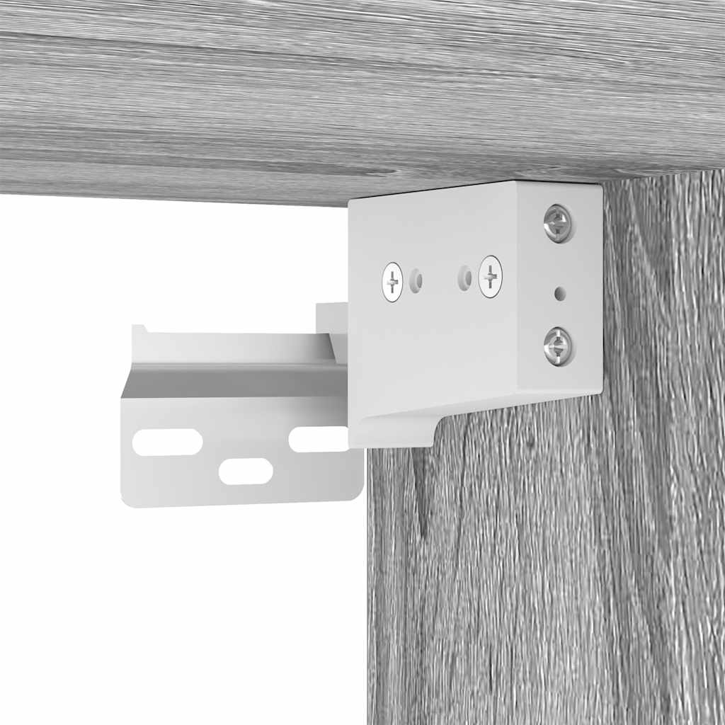Zidni TV ormarić s LED svjetlima boja hrasta 80x35x31 cm
