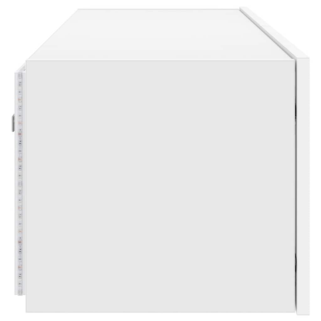 Zidni TV ormarić s LED svjetlima bijeli 100 x 35 x 31 cm
