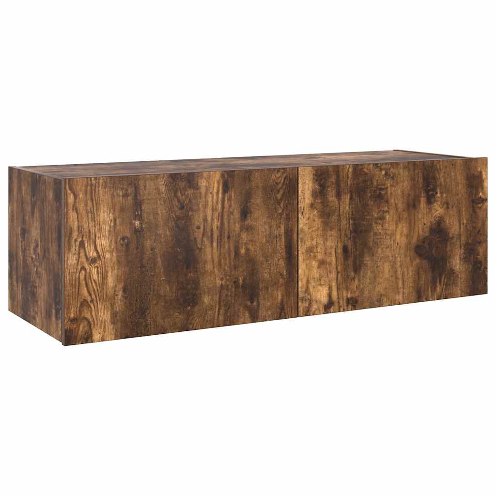 Zidni TV ormarić s LED svjetlima boja hrasta 100 x 35 x 31 cm