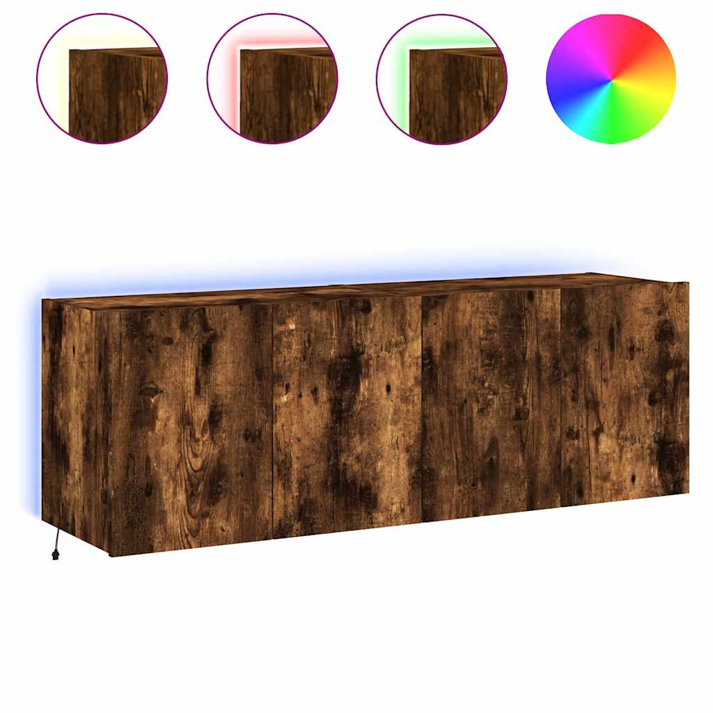 Zidni TV ormarići LED 2 kom boja hrasta 60x35x41 cm