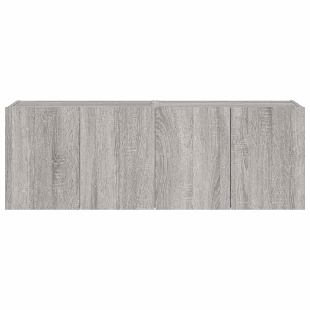 Zidni TV ormarići LED 2 kom siva boja hrasta 60x35x41 cm