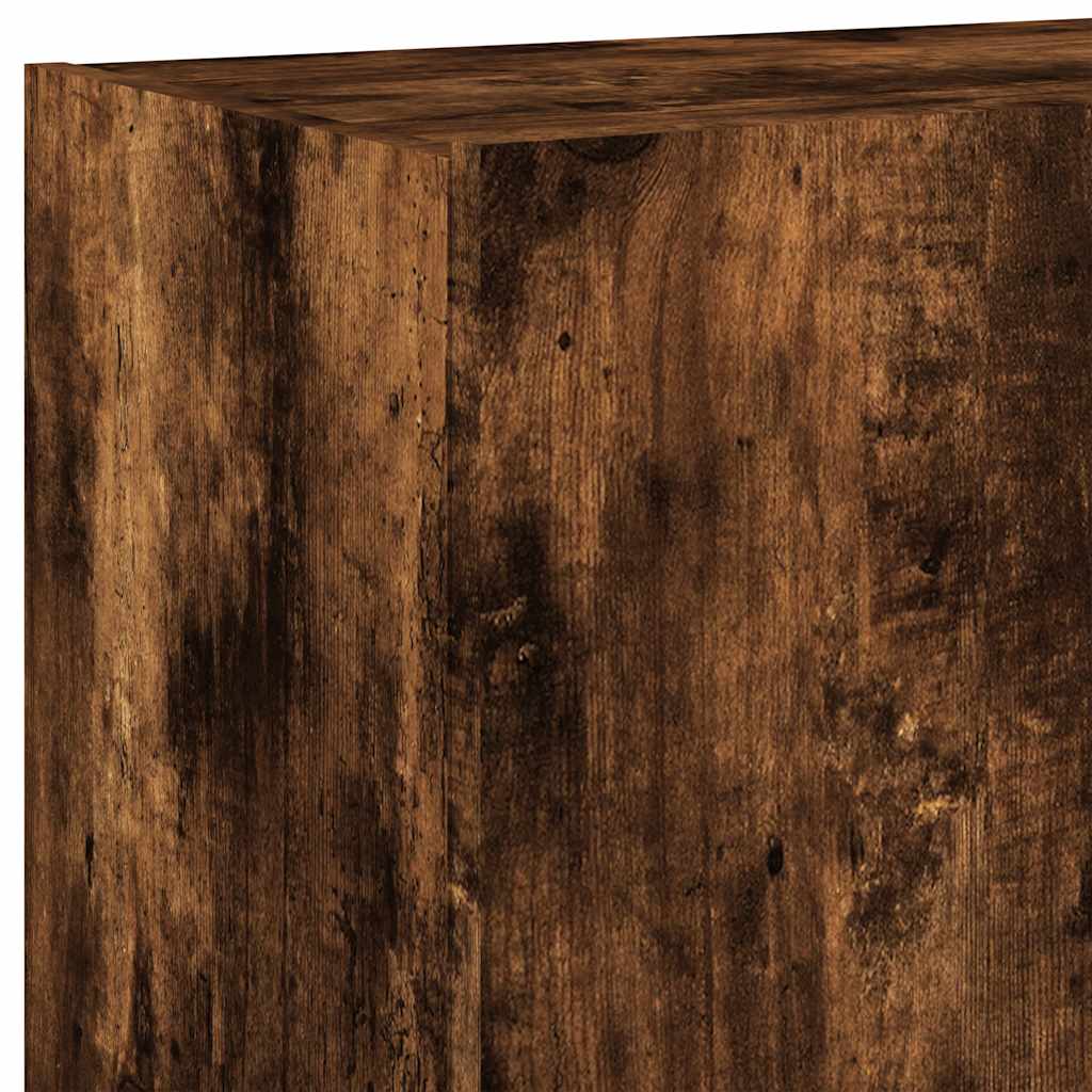 Zidni TV ormarić s LED svjetlima boja hrasta 80x35x41 cm