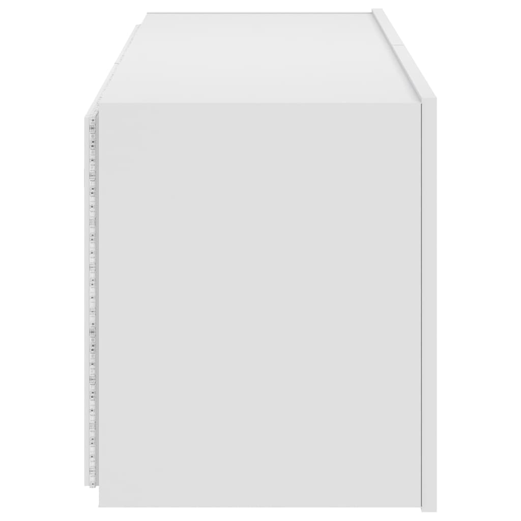 Zidni TV ormarić s LED svjetlima bijeli 100 x 35 x 41 cm