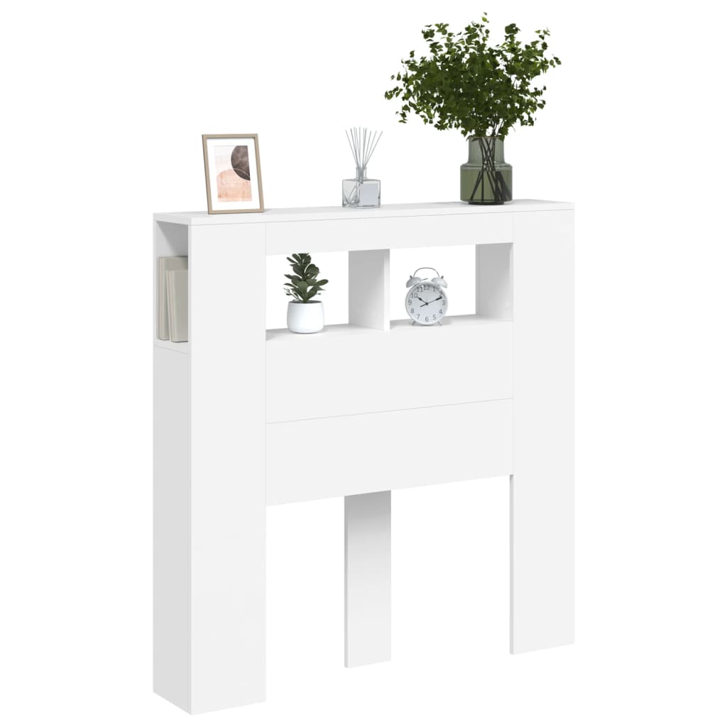 LED uzglavlje bijelo 100 x 18,5 x 103,5 cm konstruirano drvo