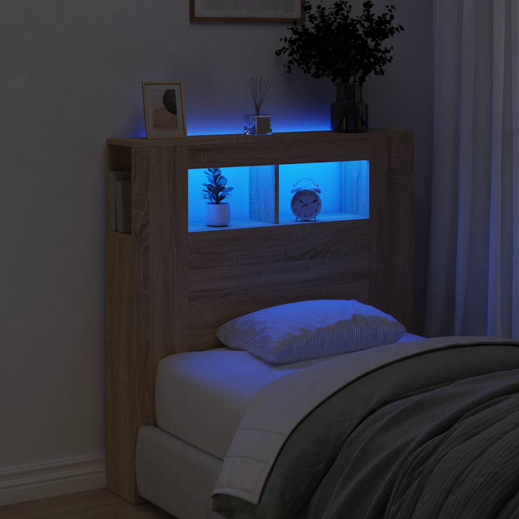 LED uzglavlje boja hrasta sonome 100x18,5x103,5cm
