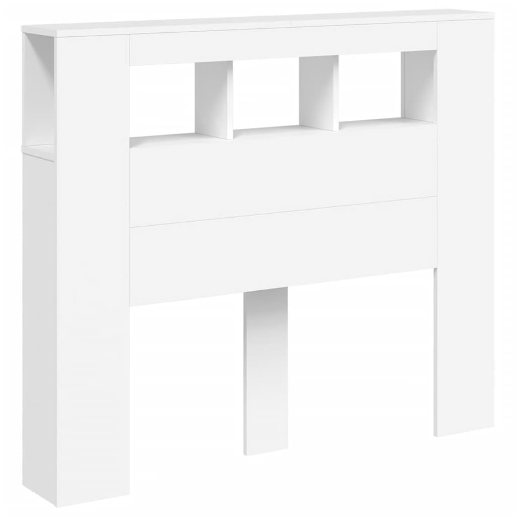 LED uzglavlje bijelo 120x18,5x103,5 cm konstruirano drvo
