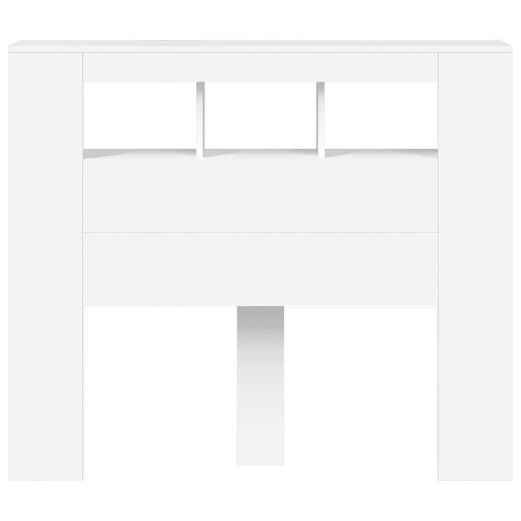LED uzglavlje bijelo 120x18,5x103,5 cm konstruirano drvo