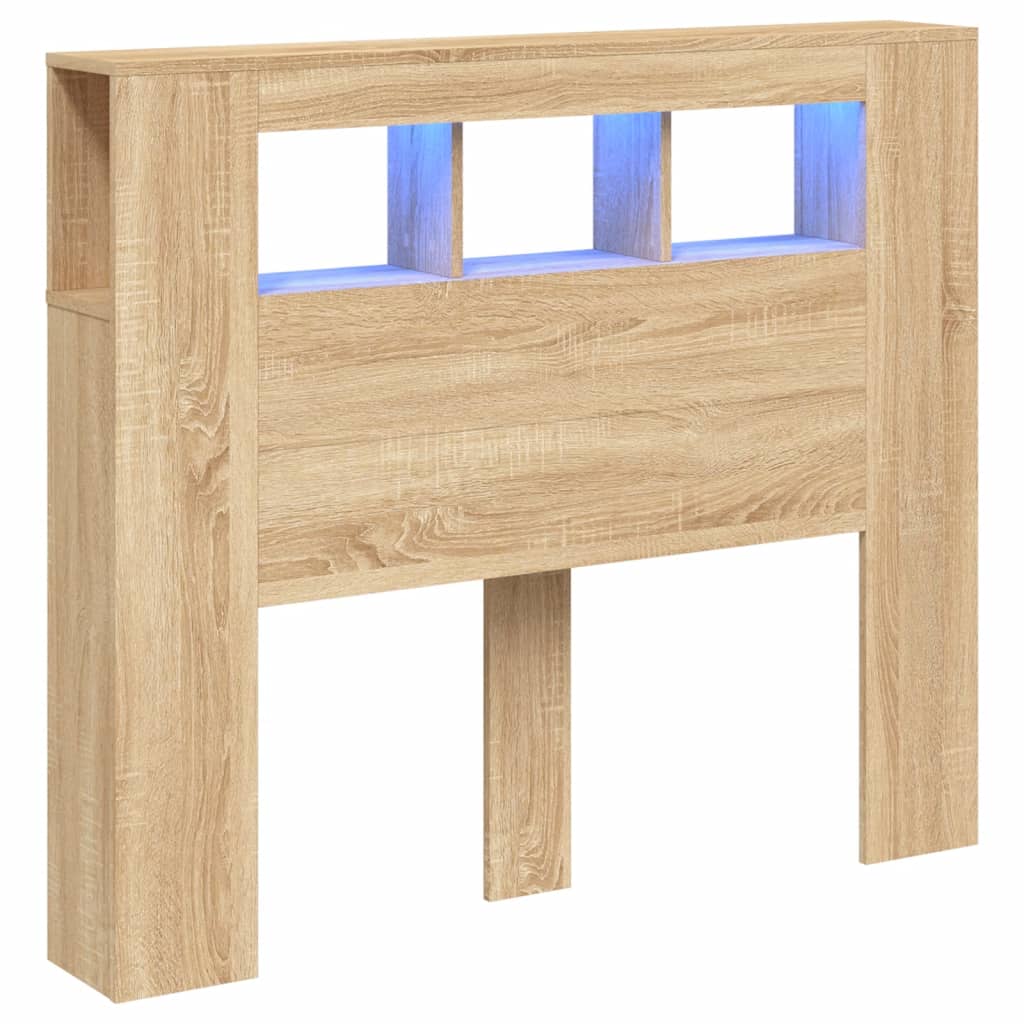 LED uzglavlje boja hrasta sonome 120x18,5x103,5 cm