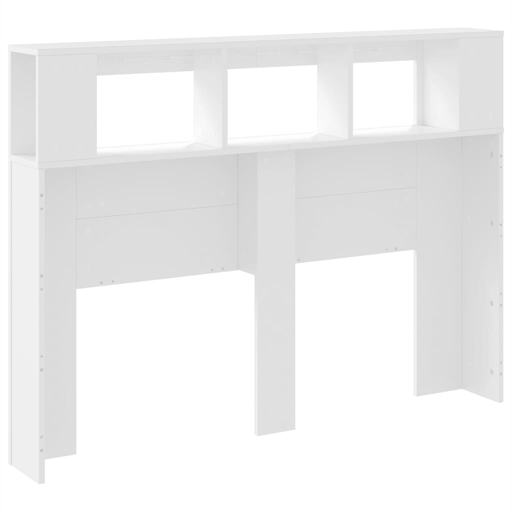 LED uzglavlje bijelo 140 x 18,5 x 103,5 cm konstruirano drvo
