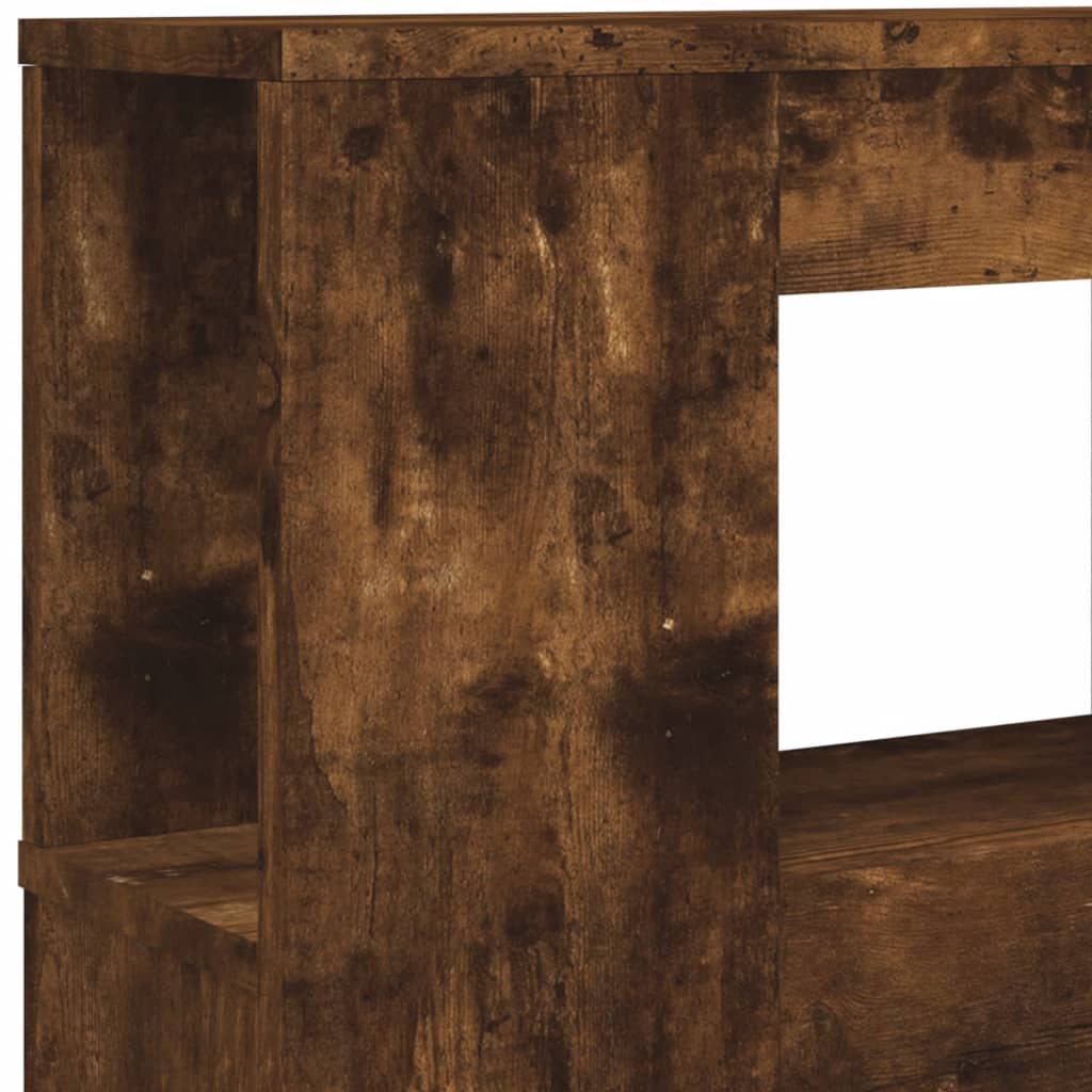 LED uzglavlje boja dimljenog hrasta 140x18,5x103,5 cm