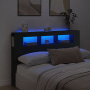 LED uzglavlje crno 160x18,5x103,5 cm konstruirano drvo