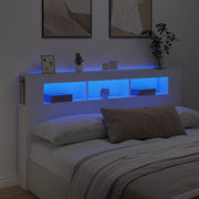 LED uzglavlje bijelo 180x18,5x103,5 cm konstruirano drvo