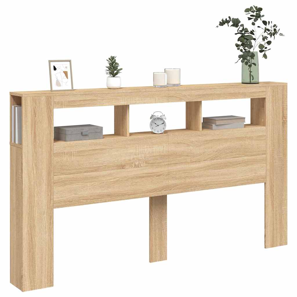 LED uzglavlje boja hrasta sonome 180x18,5x103,5 cm