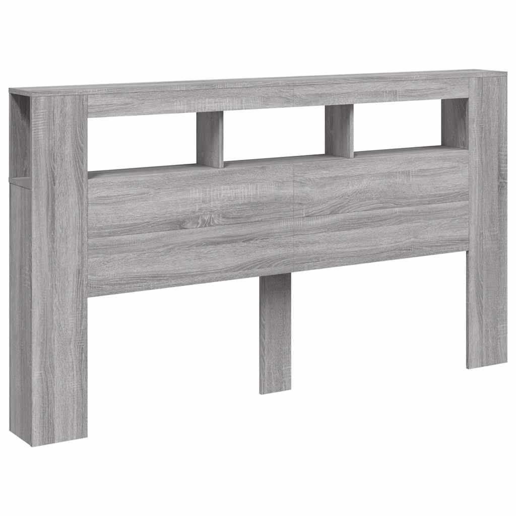LED uzglavlje boja hrasta 180x18,5x103,5 cm konstruirano drvo