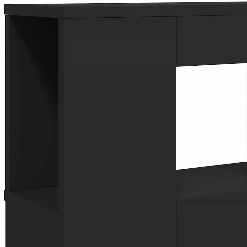 LED uzglavlje crno 220x18,5x103,5 cm konstruirano drvo