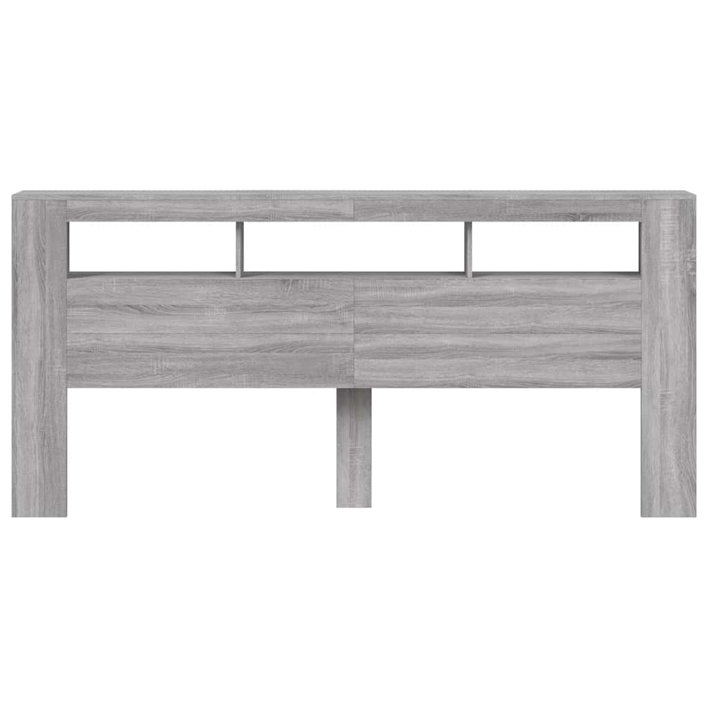 LED uzglavlje boja hrasta 220x18,5x103,5 cm konstruirano drvo