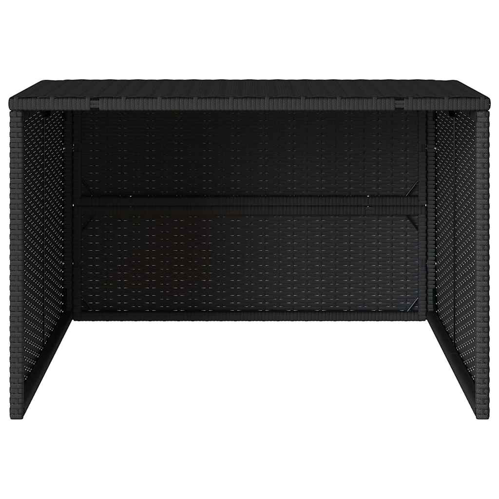 Garaža za robotsku kosilicu crna 86x90x52/57 cm od poliratana