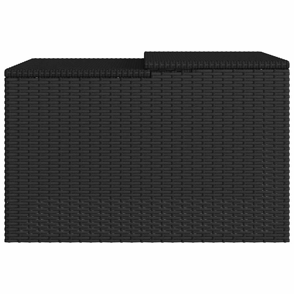 Garaža za robotsku kosilicu crna 86x90x52/57 cm od poliratana