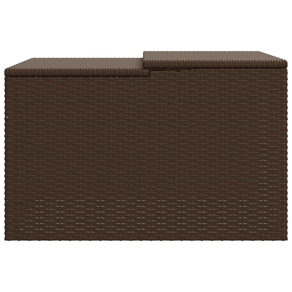 Garaža za robotsku kosilicu smeđa 86x90x52/57 cm od poliratana
