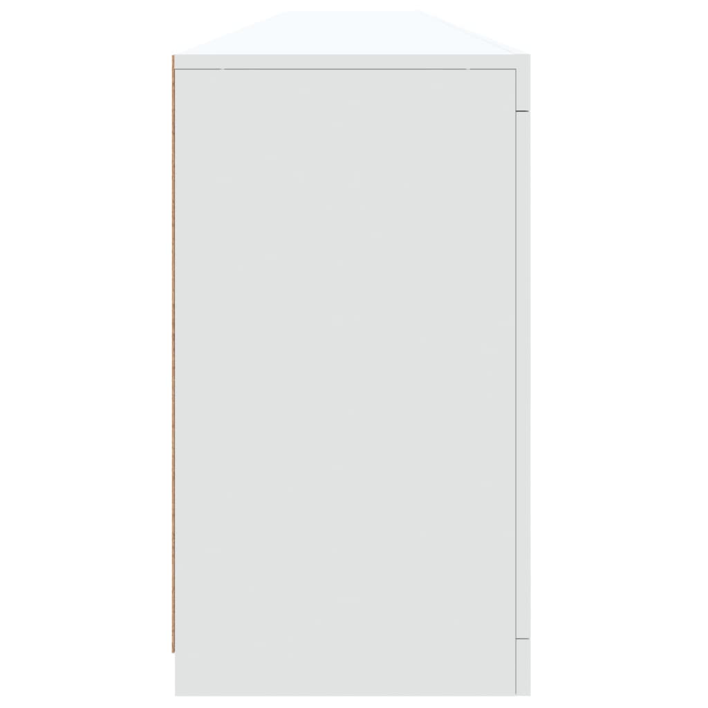 Komoda s LED svjetlima bijela 283x37x67 cm