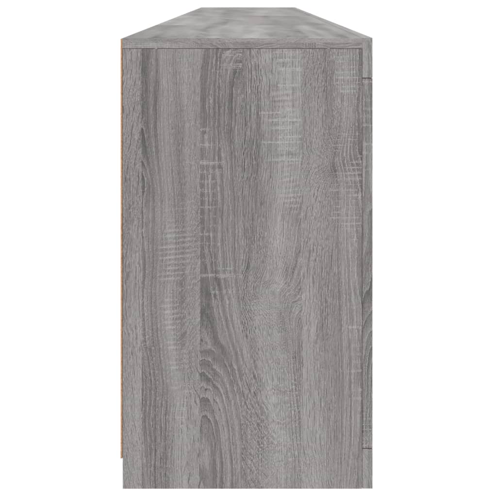 Komoda s LED svjetlima boja sivog hrasta 283x37x67 cm