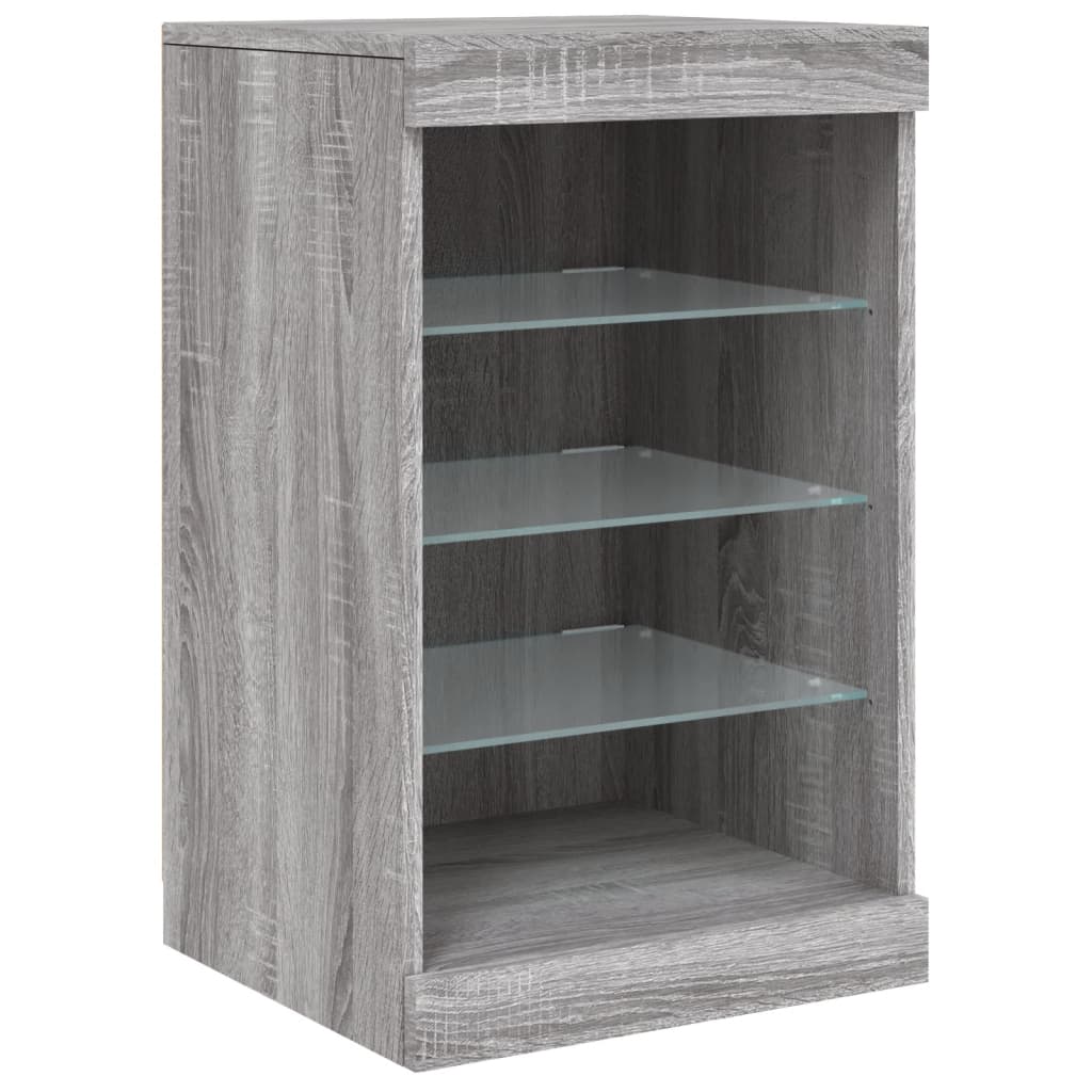 Komoda s LED svjetlima boja sivog hrasta 162 x 37 x 67 cm