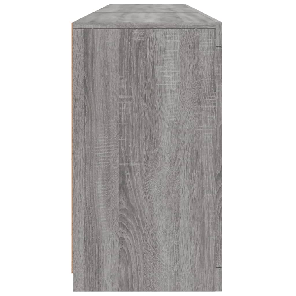 Komoda s LED svjetlima boja sivog hrasta 162 x 37 x 67 cm