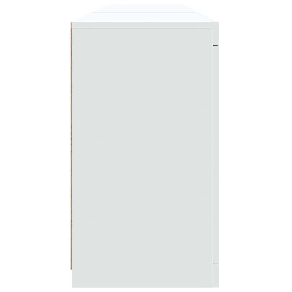 Komoda s LED svjetlima bijela 181,5x37x67 cm