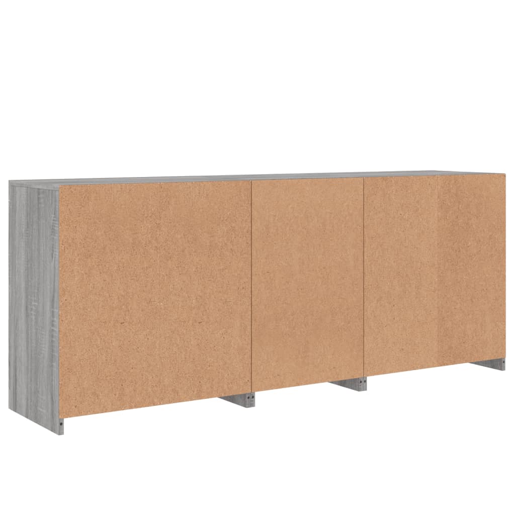 Komoda s LED svjetlima boja sivog hrasta 181,5x37x67 cm