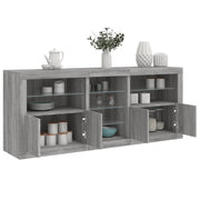 Komoda s LED svjetlima boja sivog hrasta 181,5x37x67 cm