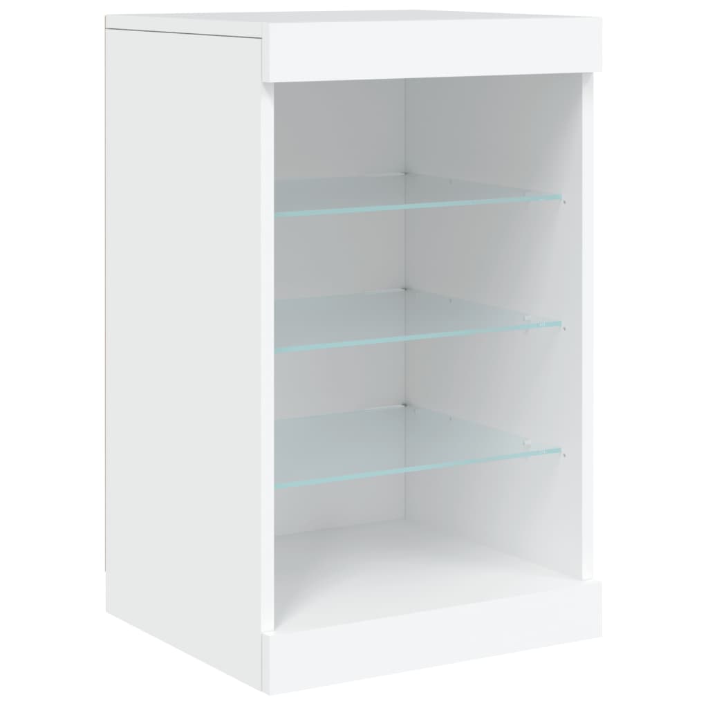 Komoda s LED svjetlima bijela 164 x 37 x 67 cm