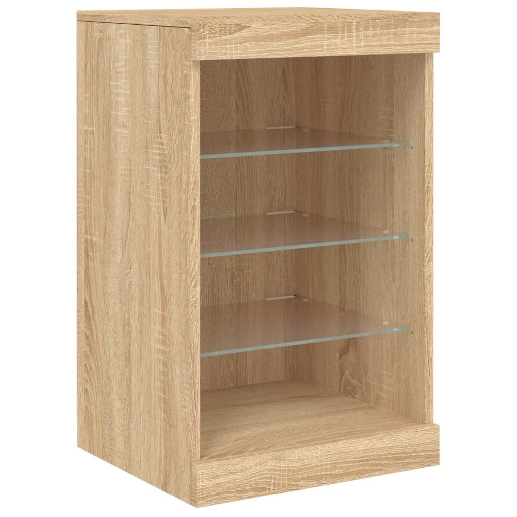 Komoda s LED svjetlima boja hrasta sonome 164 x 37 x 67 cm