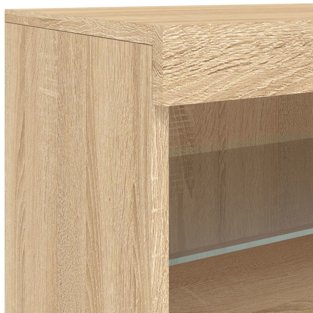 Komoda s LED svjetlima boja hrasta sonome 164 x 37 x 67 cm