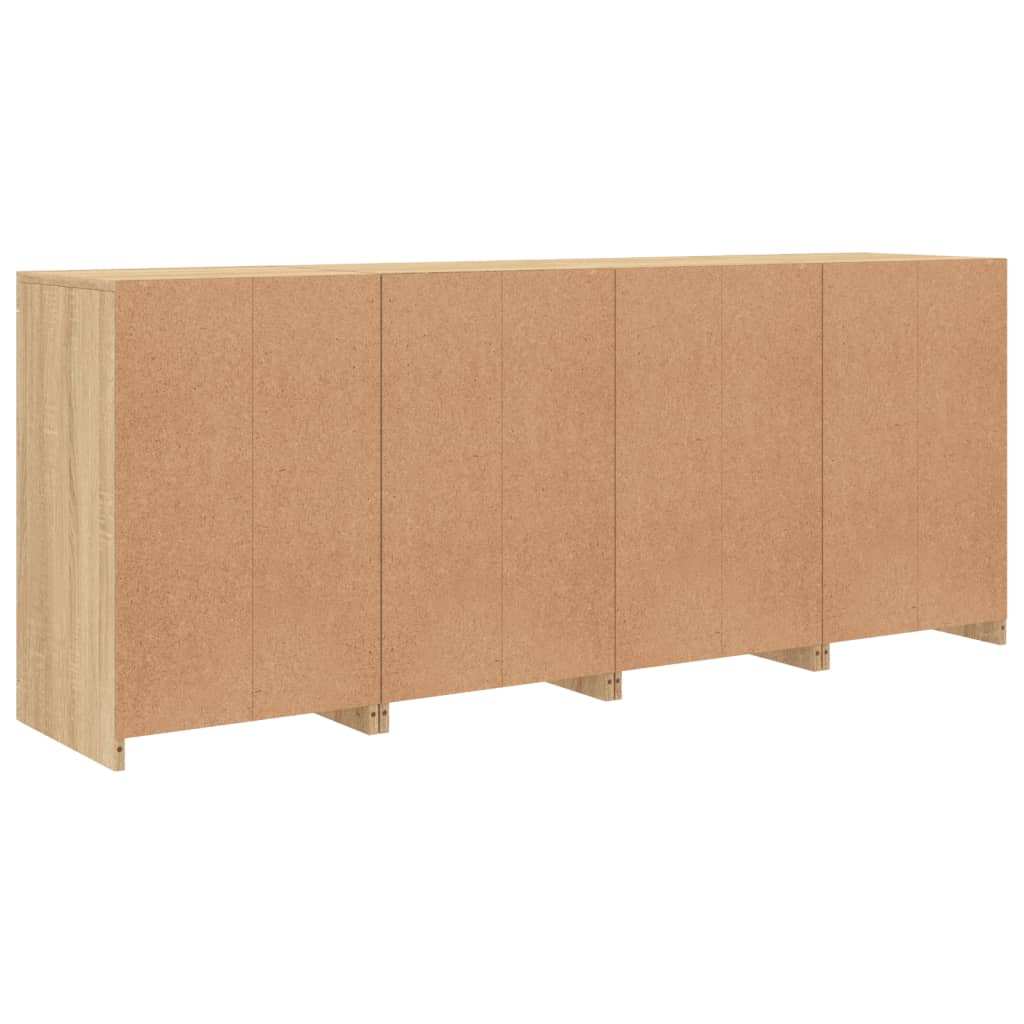 Komoda s LED svjetlima boja hrasta sonome 164 x 37 x 67 cm