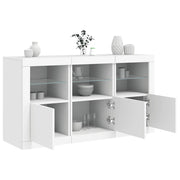 Komoda s LED svjetlima bijela 123 x 37 x 67 cm
