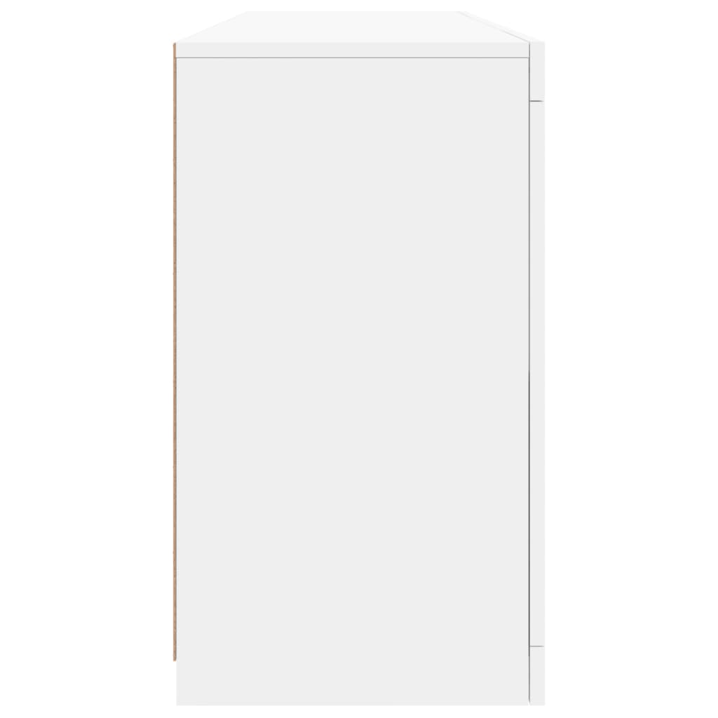 Komoda s LED svjetlima bijela 163 x 37 x 67 cm