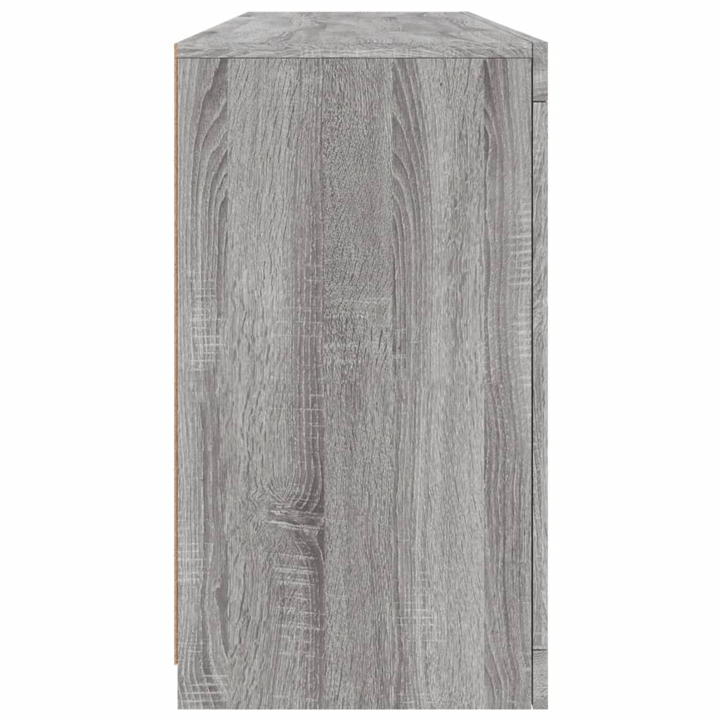 Komoda s LED svjetlima boja sivog hrasta 163x37x67 cm