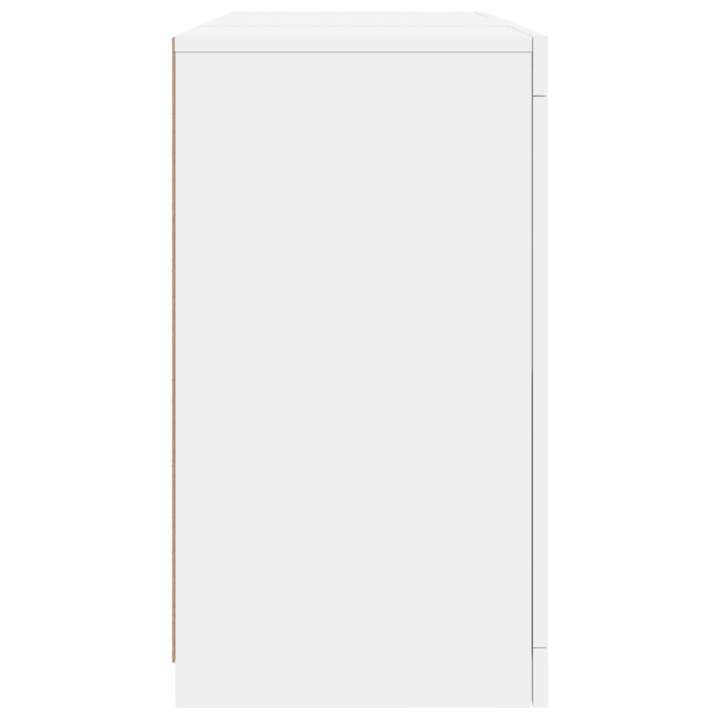 Komoda s LED svjetlima bijela 123 x 37 x 67 cm