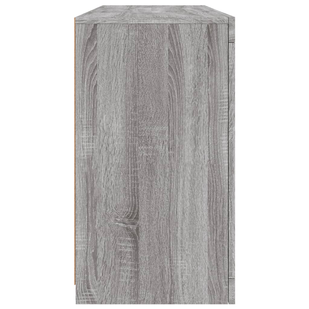 Komoda s LED svjetlima boja sivog hrasta 142,5x37x67 cm