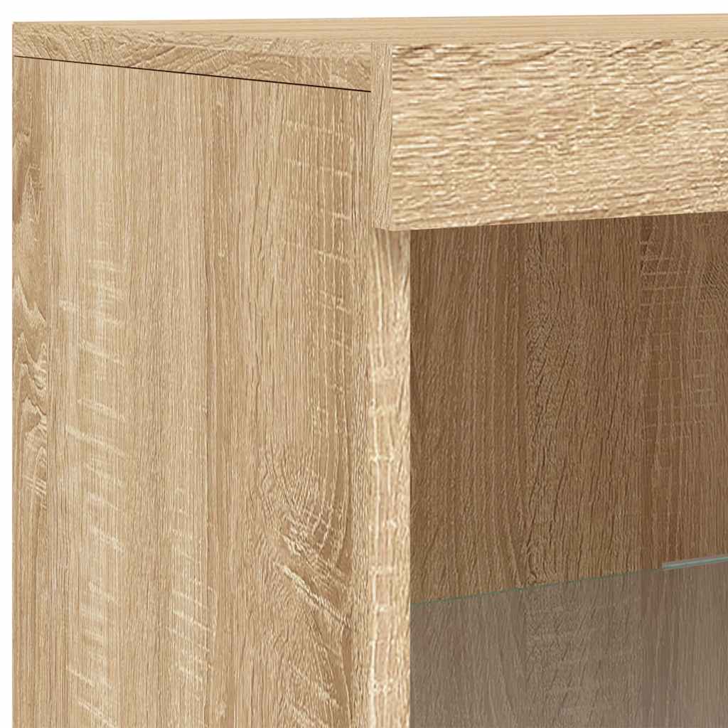 Komode s LED svjetlima 3 kom boja hrasta sonome