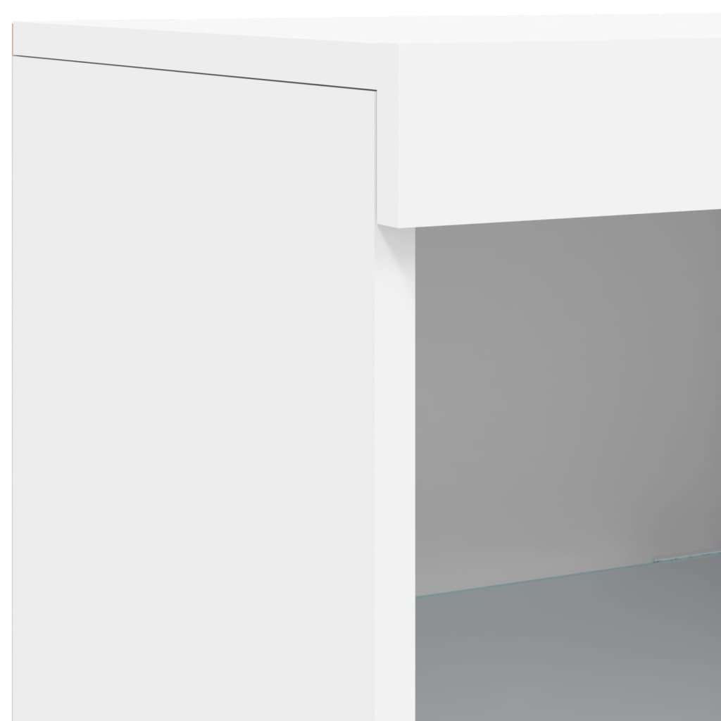 Komoda s LED svjetlima bijela 162 x 37 x 100 cm